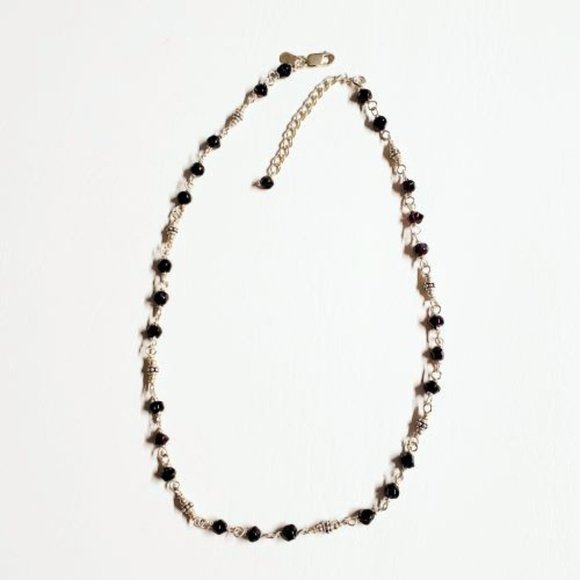 Sterling Silver Garnet Snake Necklace - Picture 15 of 16